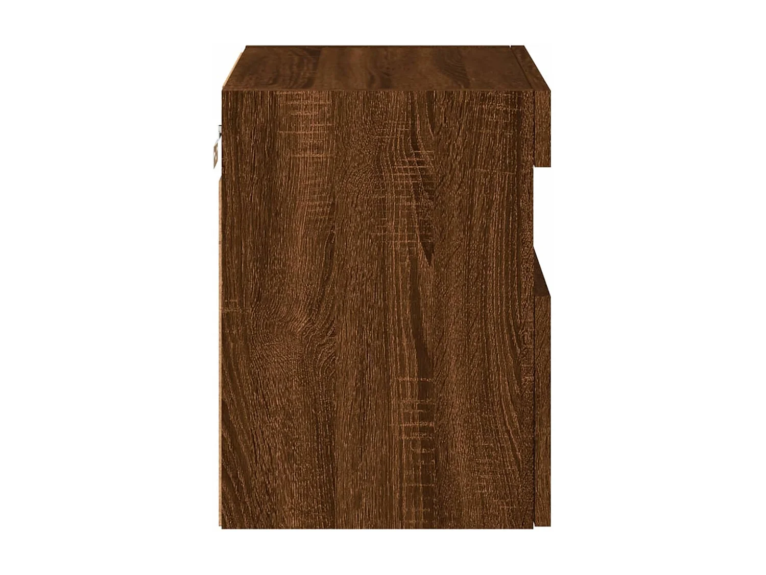 Berkfield TV Wall Cabinet with LED Lights Brown Oak 40x30x40 cm