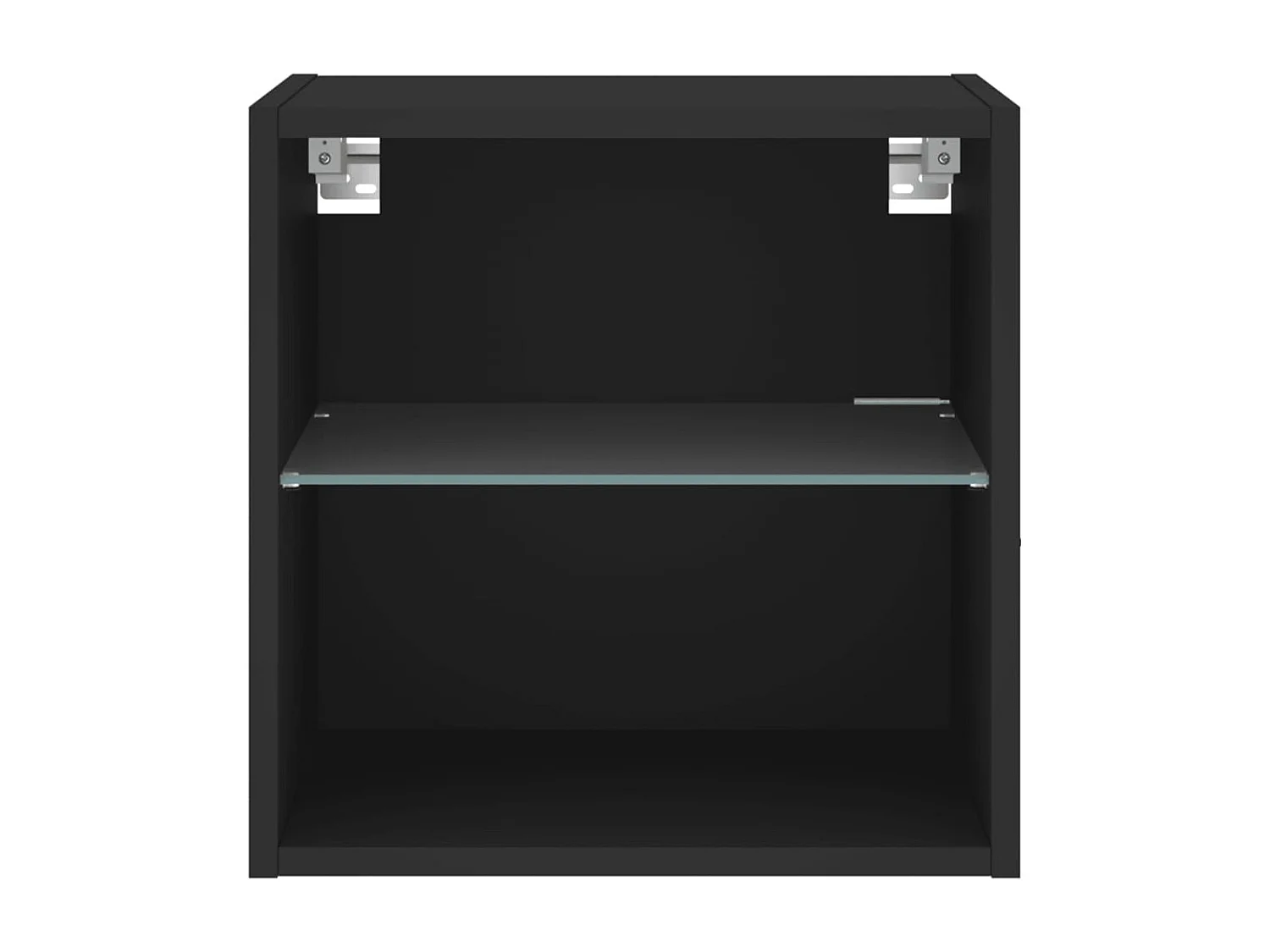 Berkfield Bedside Cabinet with LED Lights Wall-mounted Black