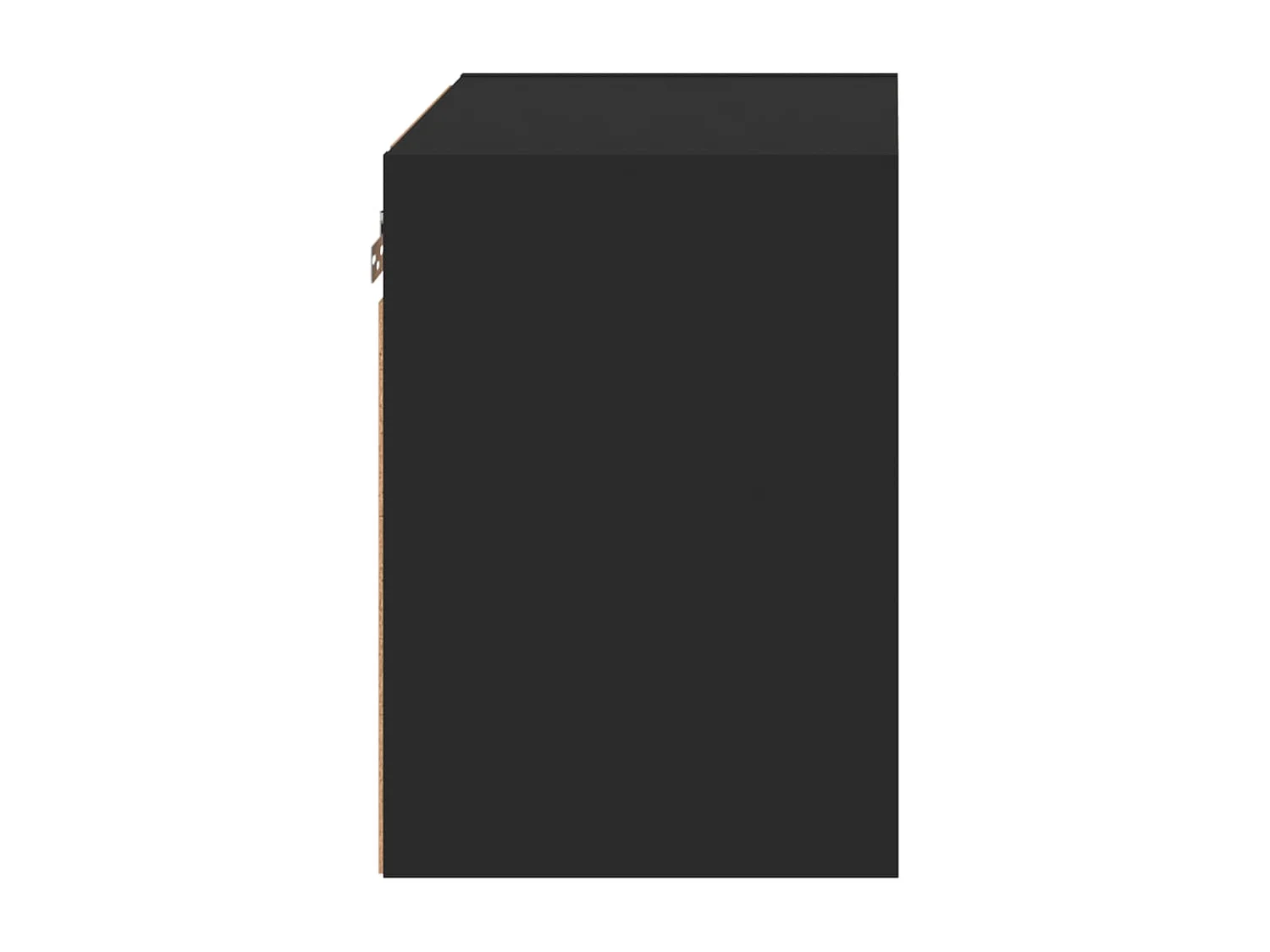 Berkfield Bedside Cabinet with LED Lights Wall-mounted Black