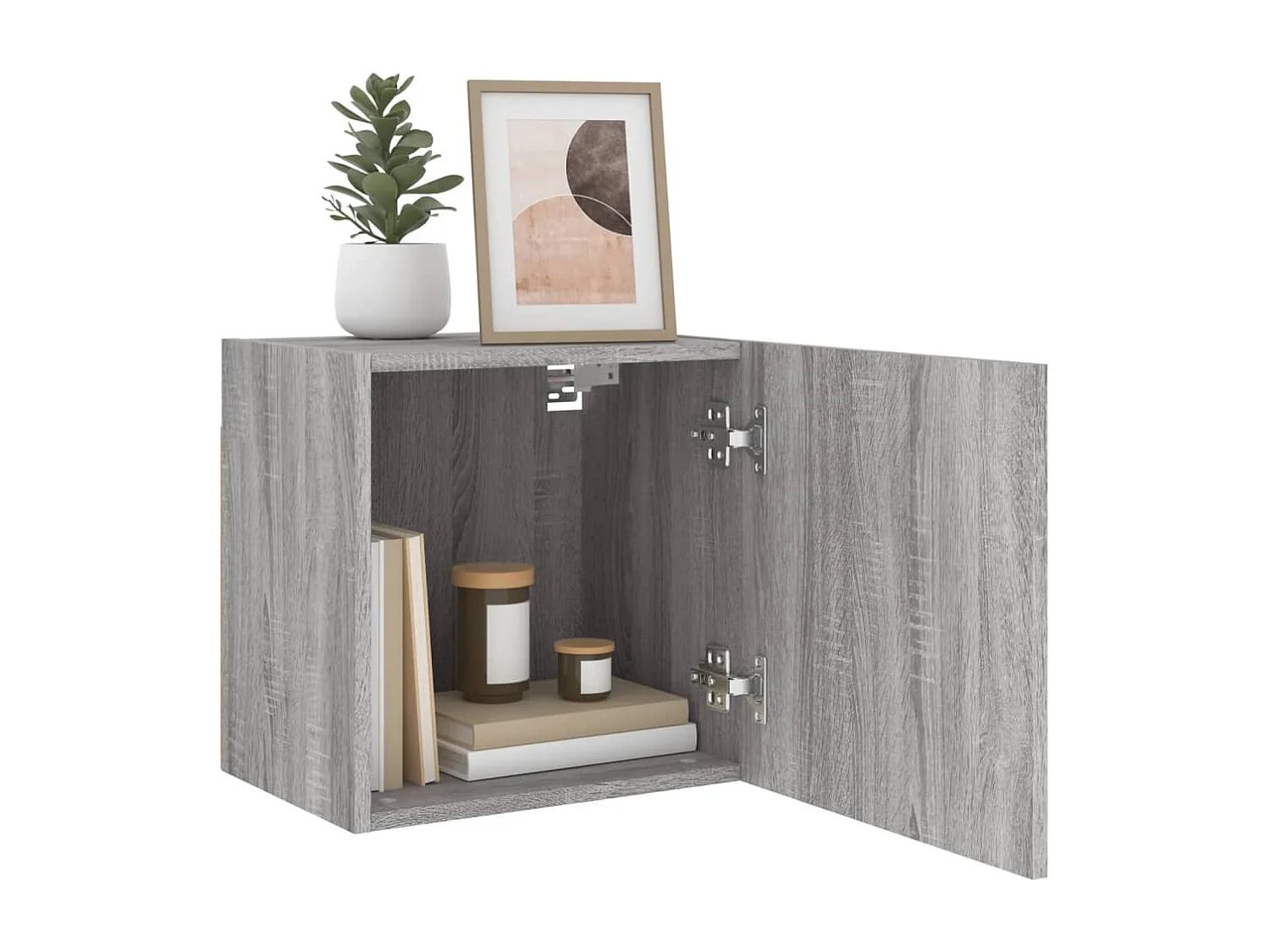 Berkfield TV Wall Cabinet Grey Sonoma 40.5x30x40 cm Engineered Wood