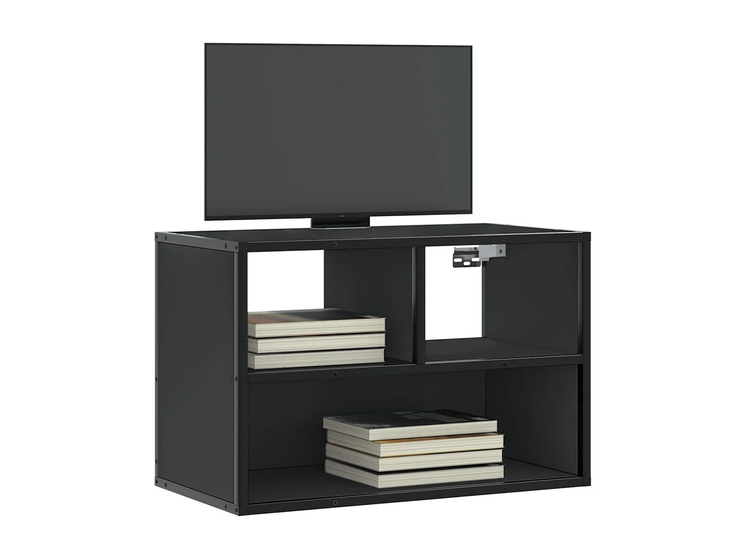 Berkfield TV Cabinet Black 60x31x39.5 cm Engineered Wood and Metal