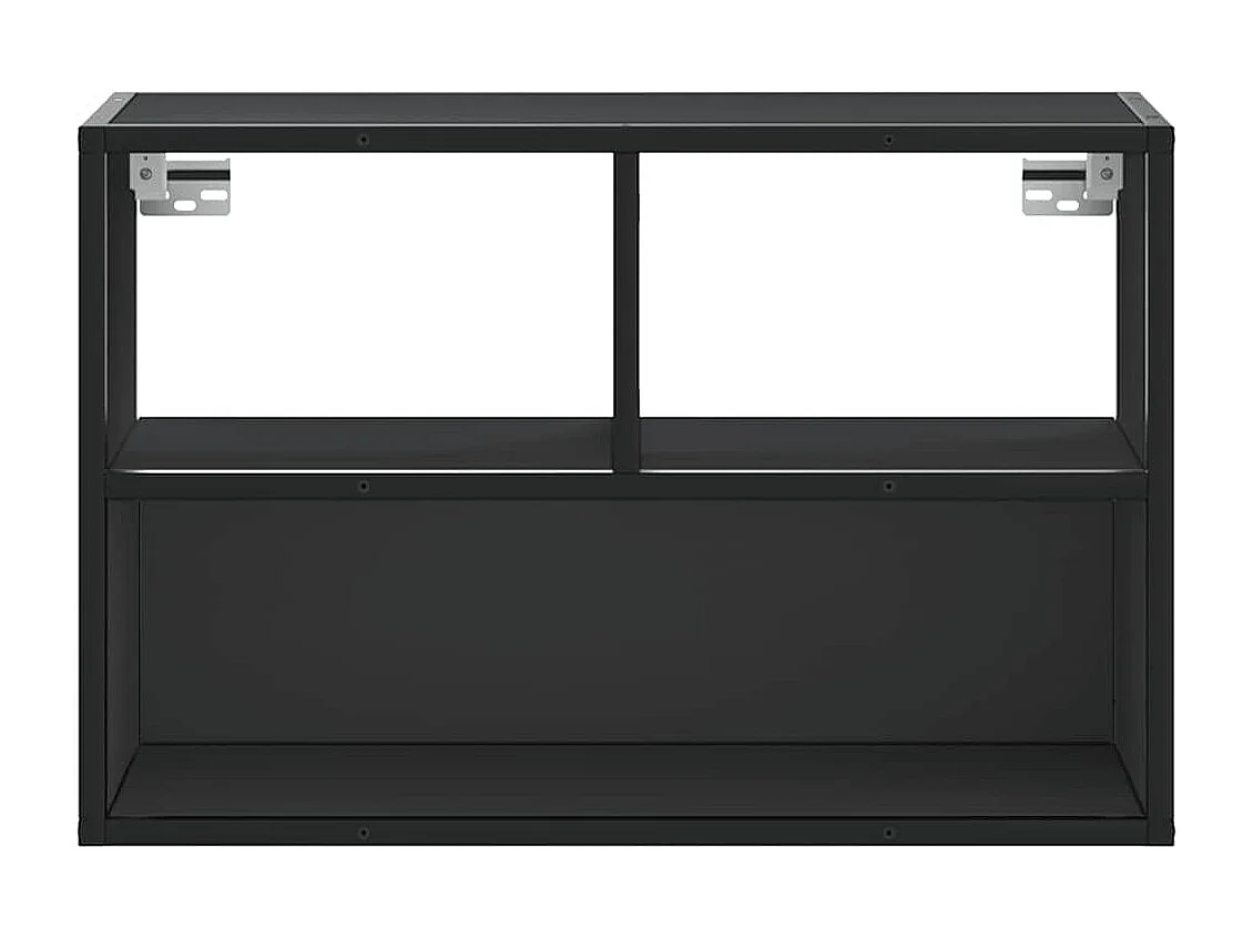 Berkfield TV Cabinet Black 60x31x39.5 cm Engineered Wood and Metal