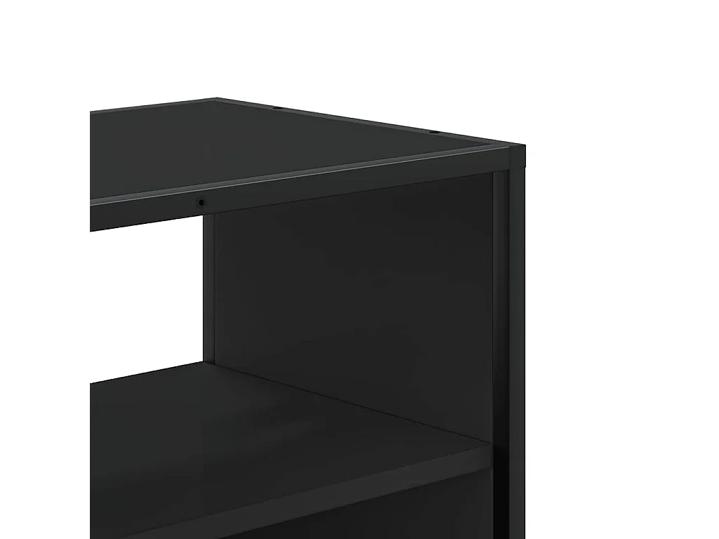 Berkfield TV Cabinet Black 60x31x39.5 cm Engineered Wood and Metal