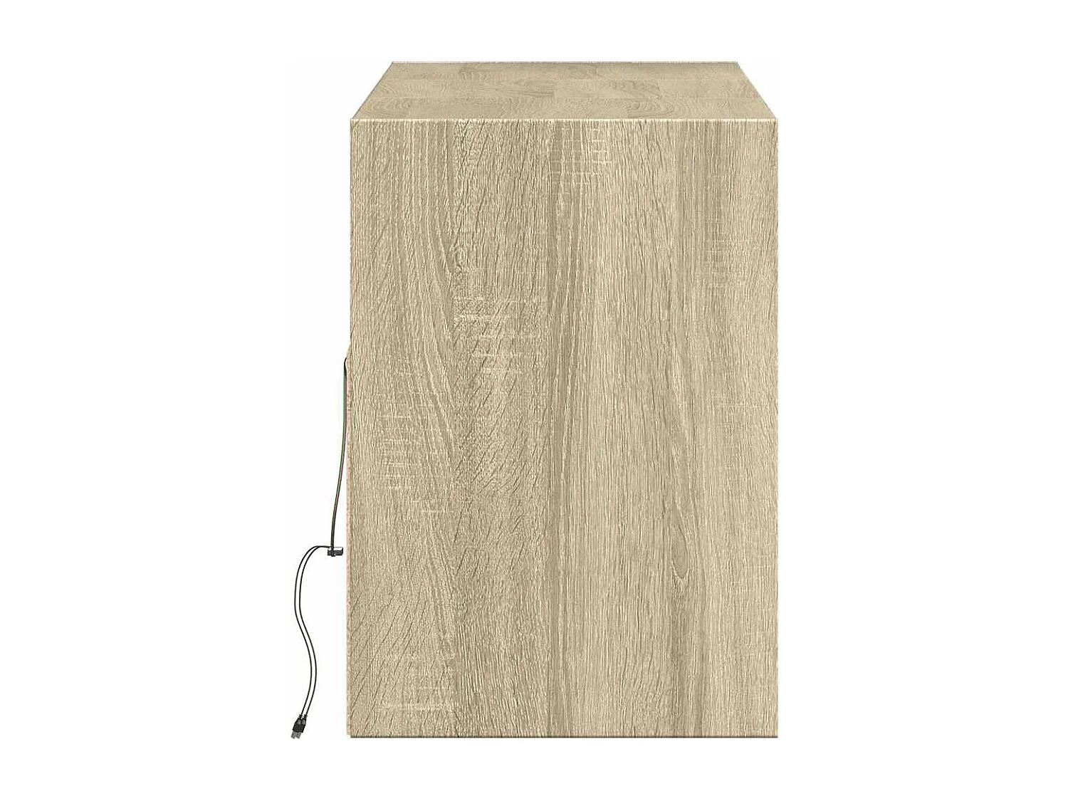 Berkfield TV Wall Cabinet with LED Lights Sonoma Oak 130x31x45 cm