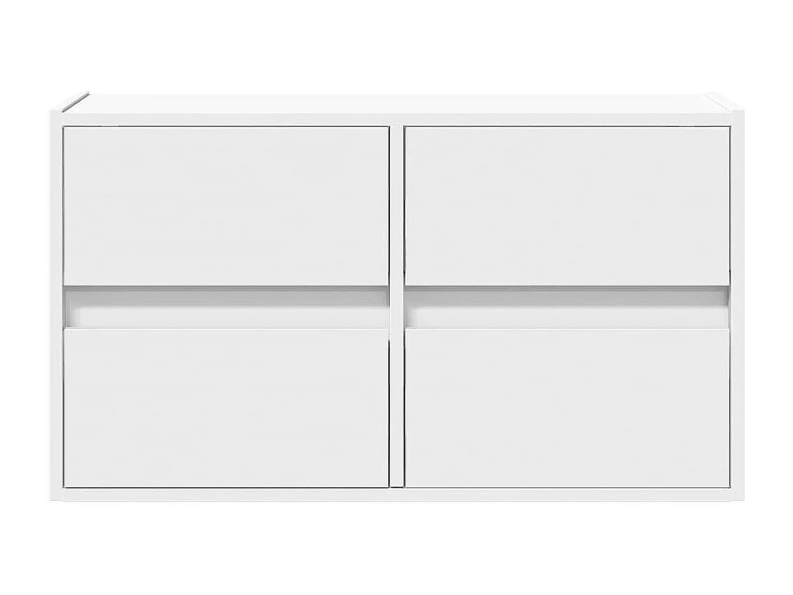 Berkfield TV Wall Cabinet with LED Lights White 80x31x45 cm