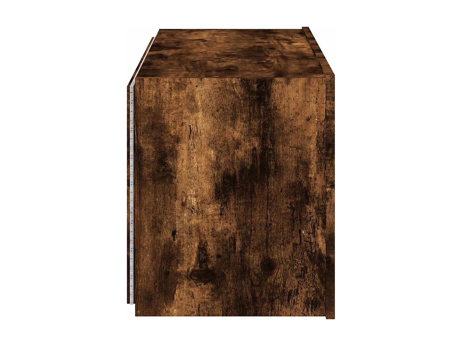 Berkfield TV Wall Cabinet with LED Lights Smoked Oak 80x35x41 cm
