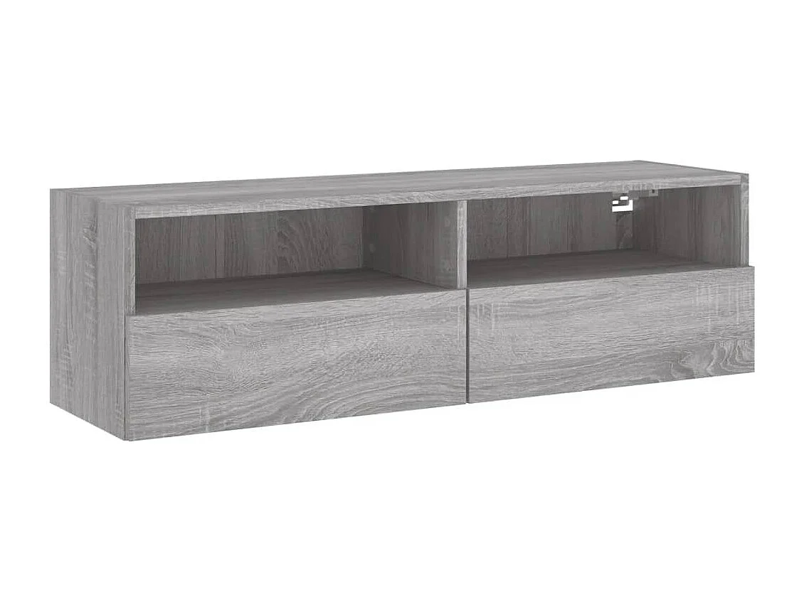 Berkfield TV Wall Cabinet Grey Sonoma 100x30x30 cm Engineered Wood
