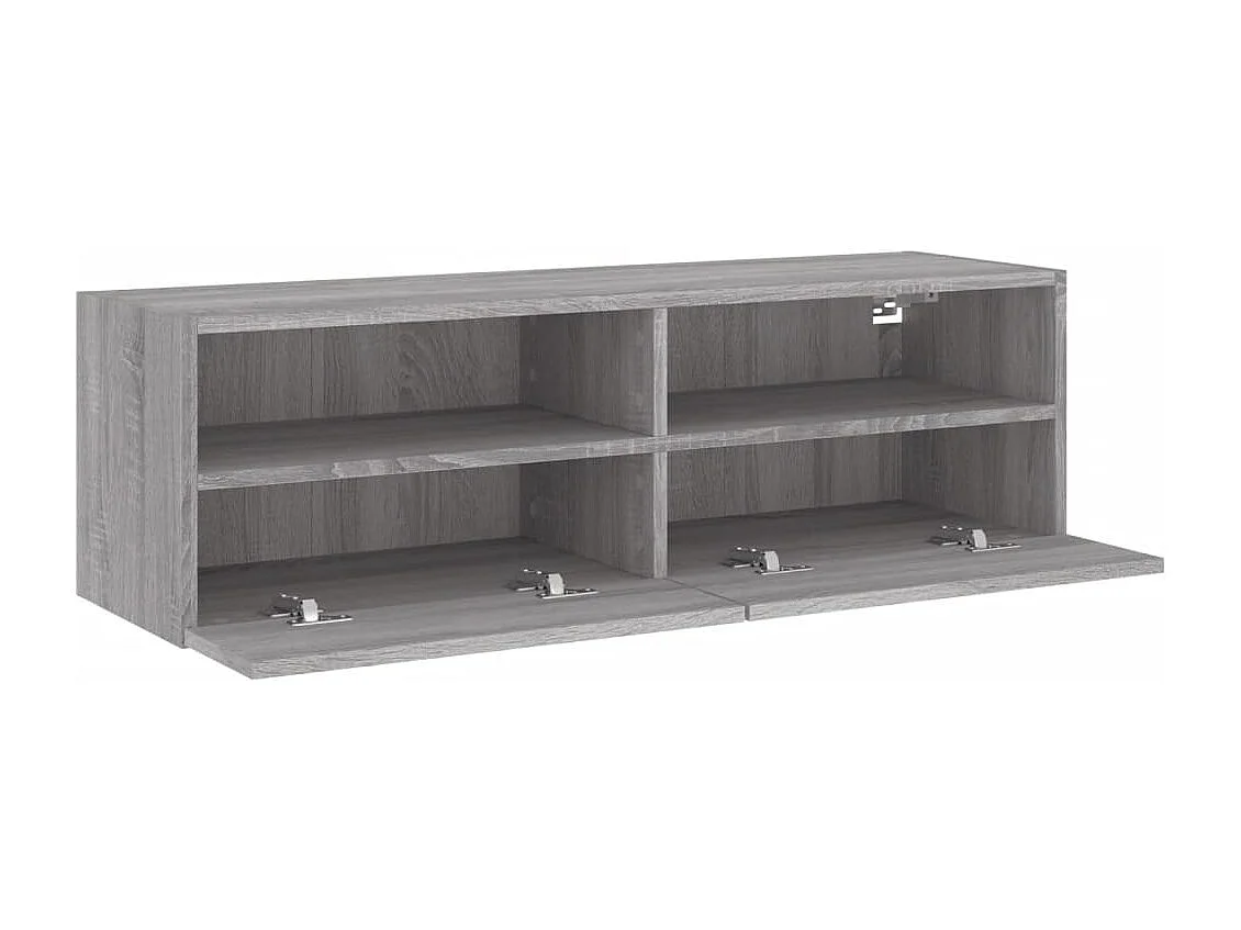 Berkfield TV Wall Cabinet Grey Sonoma 100x30x30 cm Engineered Wood