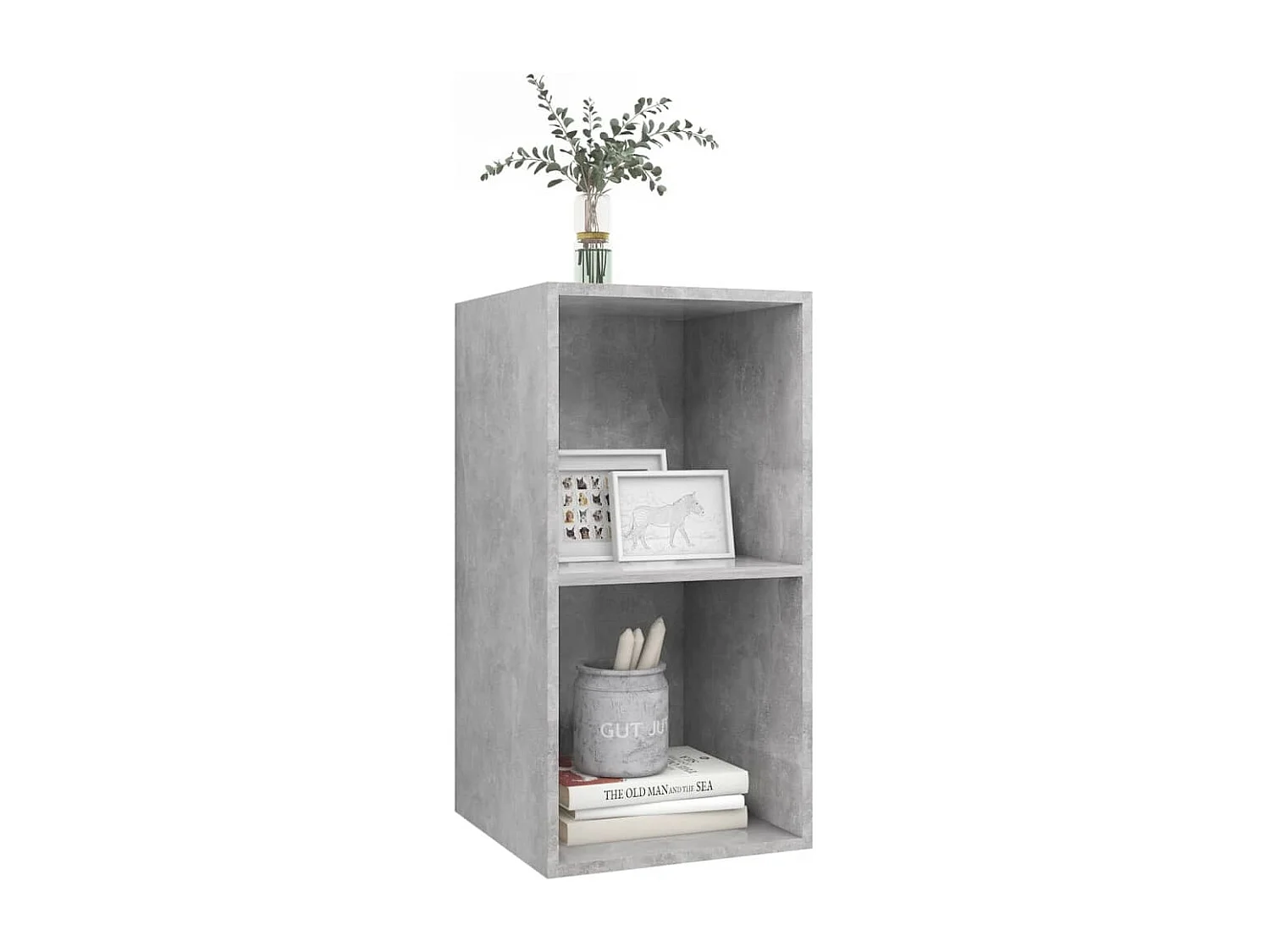 Berkfield Wall-mounted TV Cabinet Concrete Grey 37x37x72 cm Engineered Wood