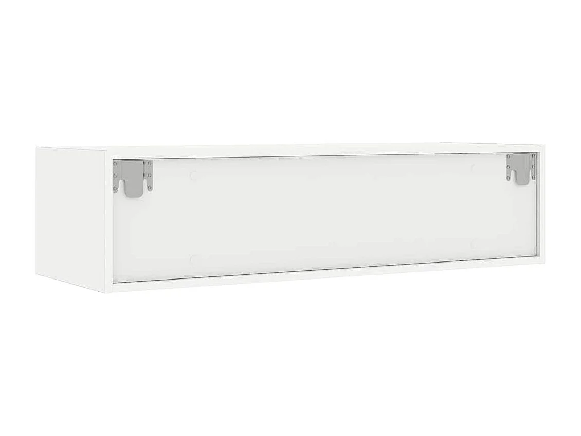 Berkfield TV Cabinet with LED Lights White 100X35.5x25 cm