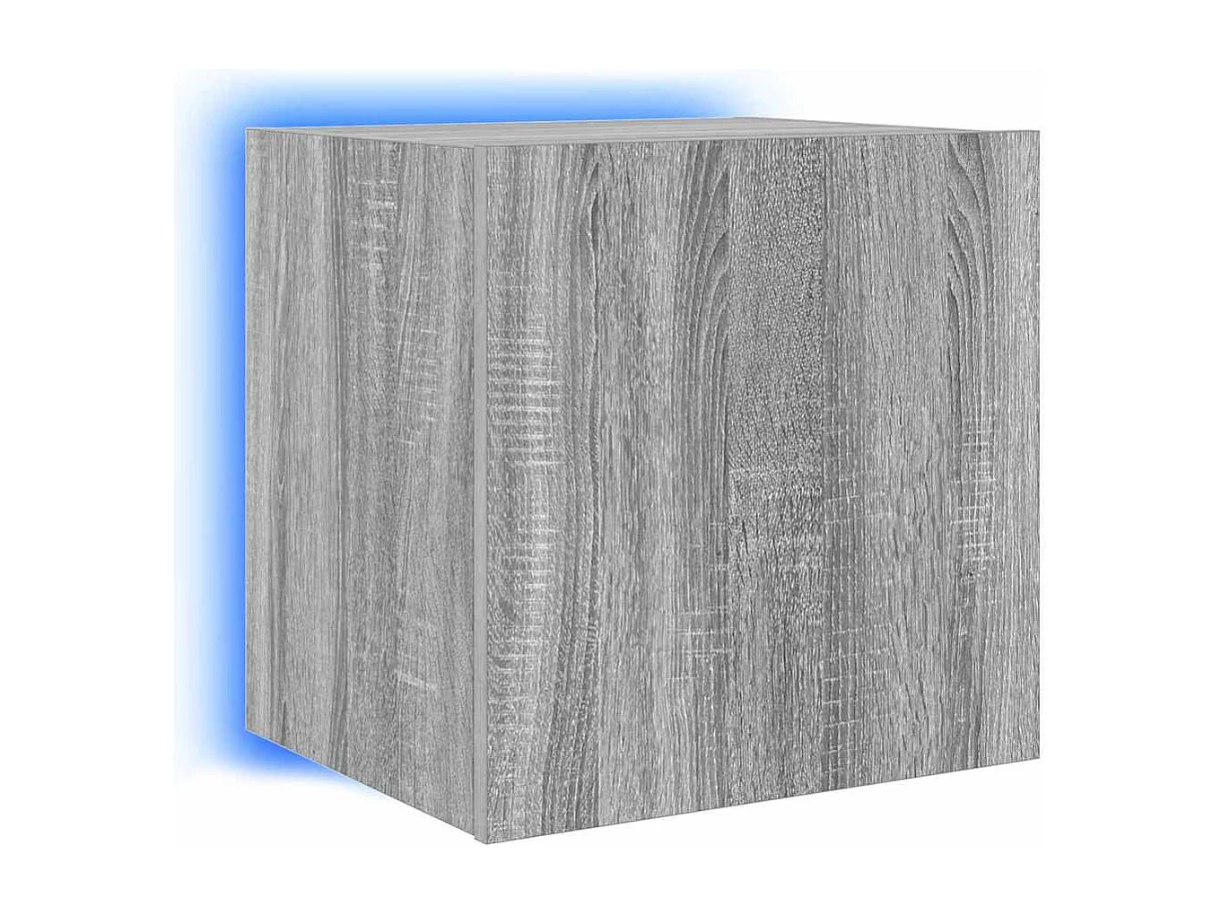 Berkfield TV Wall Cabinet with LED Lights Grey Sonoma 40.5x35x40 cm
