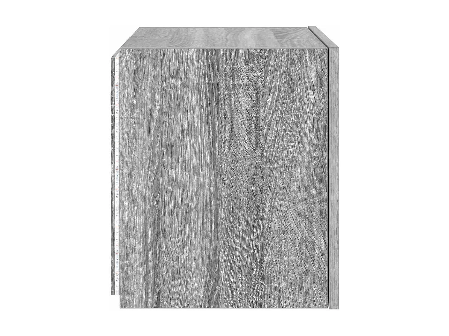Berkfield TV Wall Cabinet with LED Lights Grey Sonoma 40.5x35x40 cm