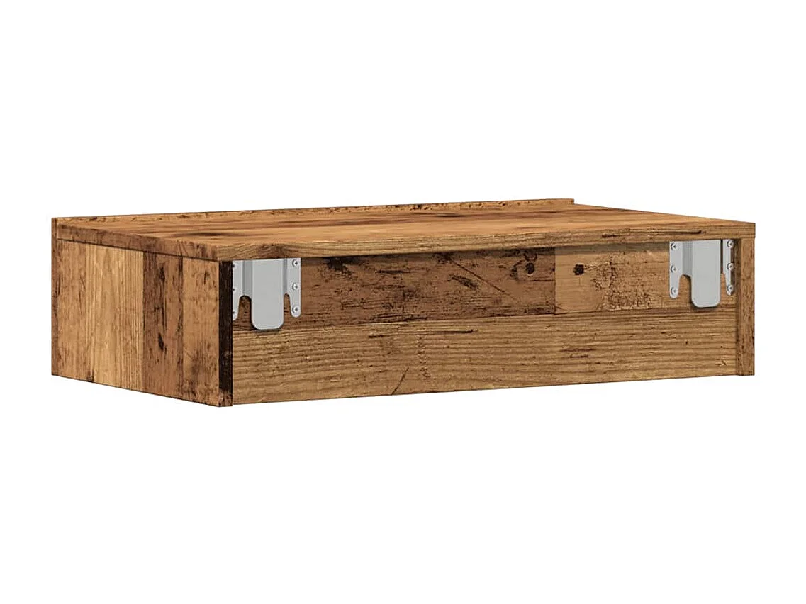 Berkfield TV Cabinet with LED Lights Old Wood 60x35x15.5 cm