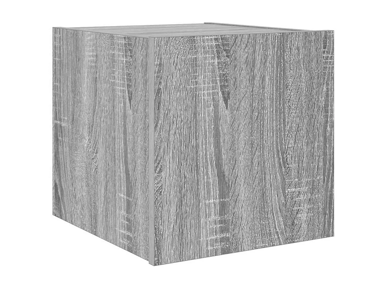 Berkfield TV Wall Cabinet with LED Lights Grey Sonoma 30.5x35x30 cm