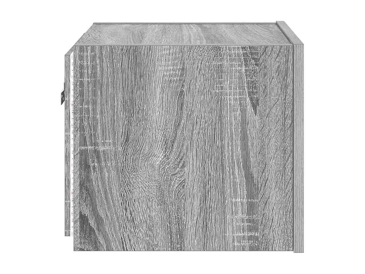 Berkfield TV Wall Cabinet with LED Lights Grey Sonoma 30.5x35x30 cm
