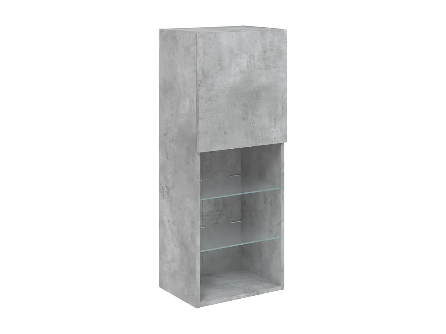 Berkfield TV Cabinet with LED Lights Concrete Grey 40.5x30x102 cm