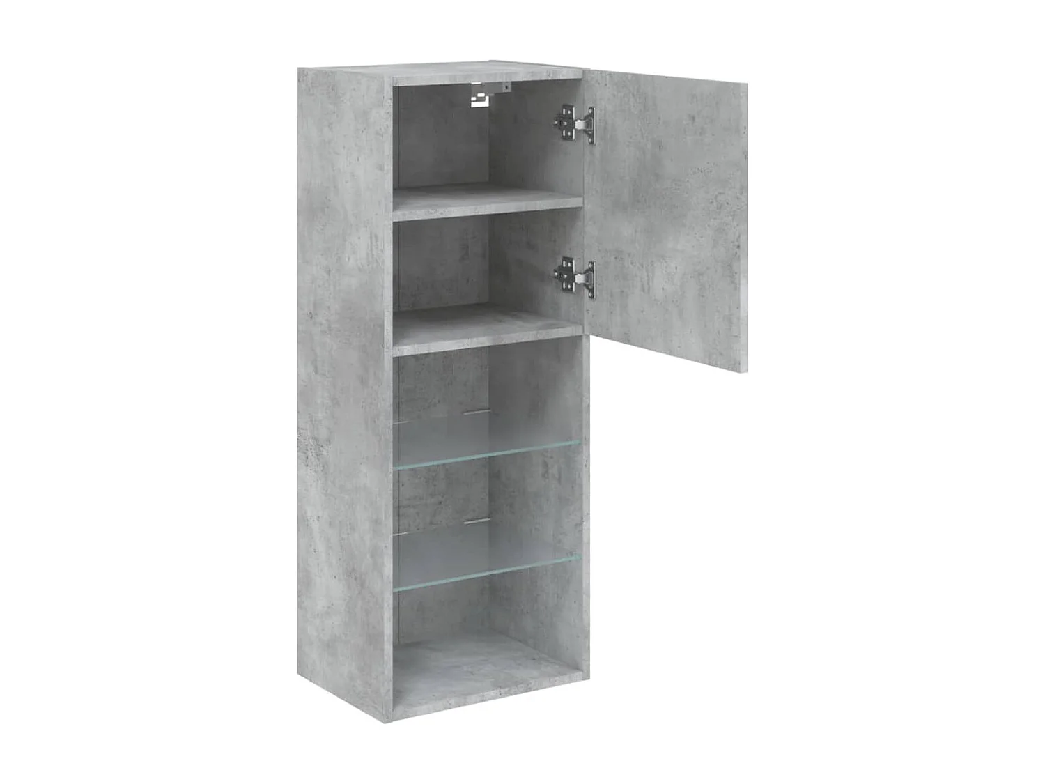 Berkfield TV Cabinet with LED Lights Concrete Grey 40.5x30x102 cm
