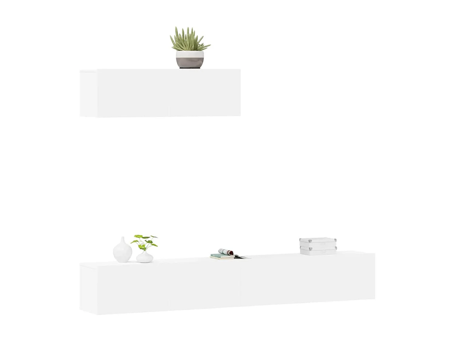 Berkfield 3 Piece TV Cabinet Set White Engineered Wood