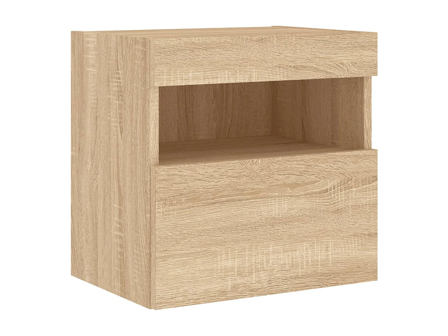 Berkfield TV Wall Cabinet with LED Lights Sonoma Oak 40x30x40 cm