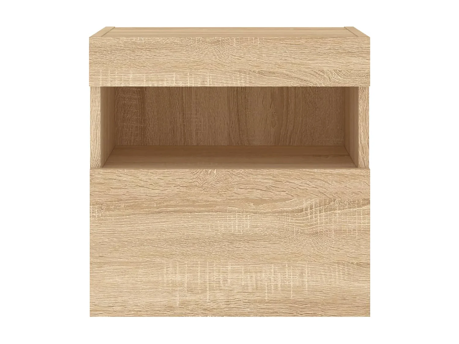 Berkfield TV Wall Cabinet with LED Lights Sonoma Oak 40x30x40 cm