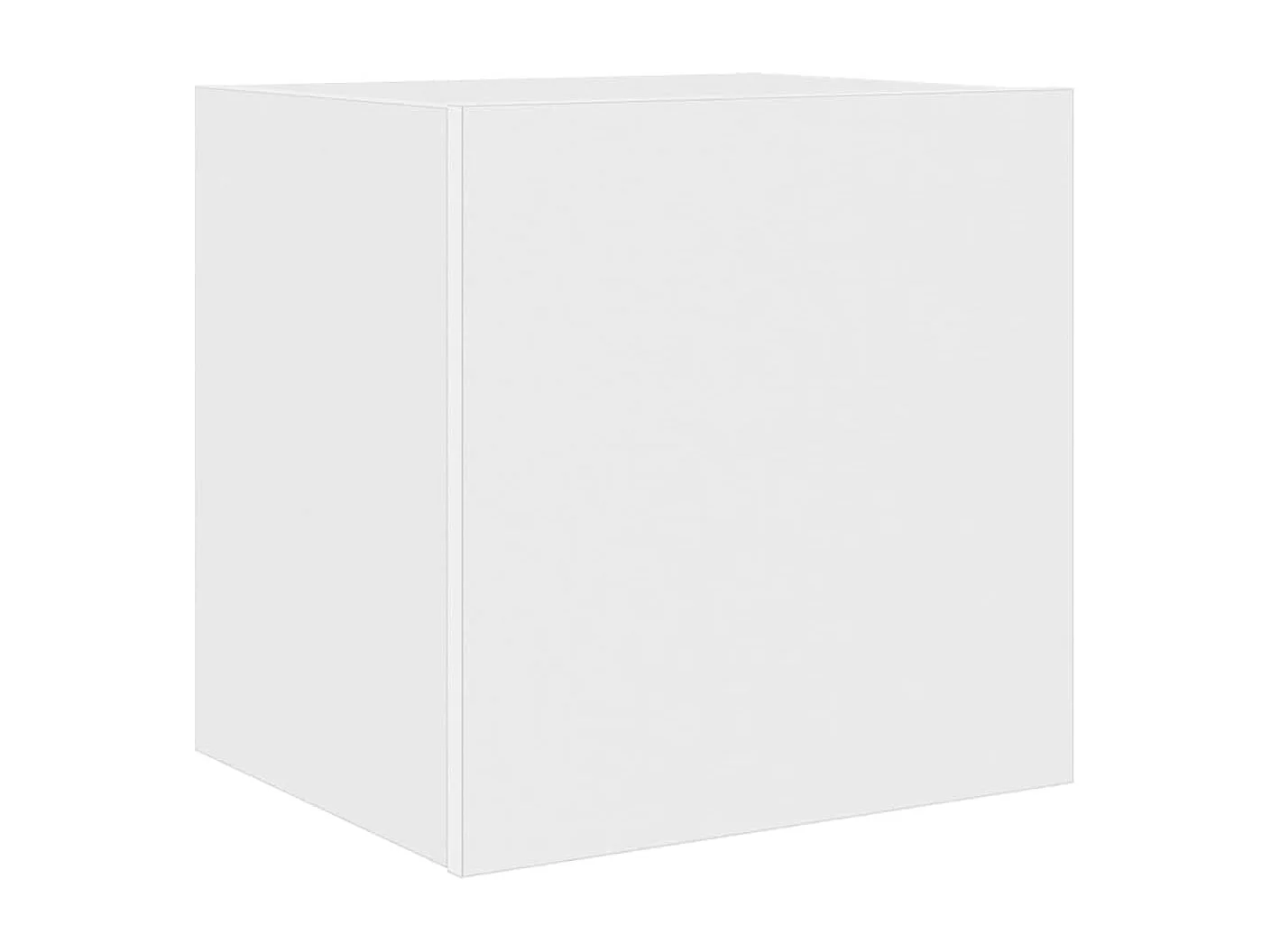 Berkfield TV Wall Cabinet with LED Lights White 40.5x35x40 cm