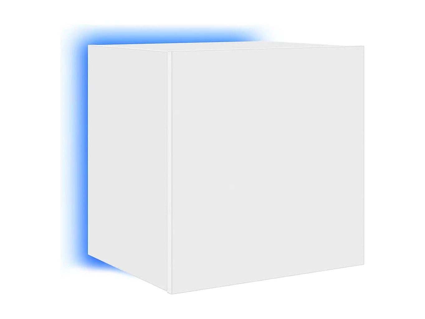 Berkfield TV Wall Cabinet with LED Lights White 40.5x35x40 cm