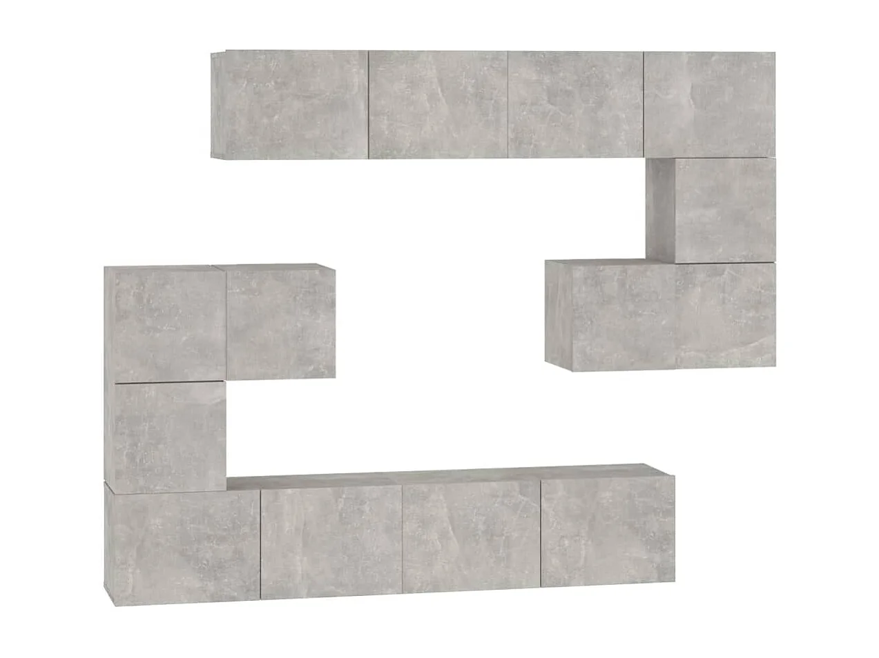 Berkfield Wall-mounted TV Cabinet Concrete Grey Engineered Wood