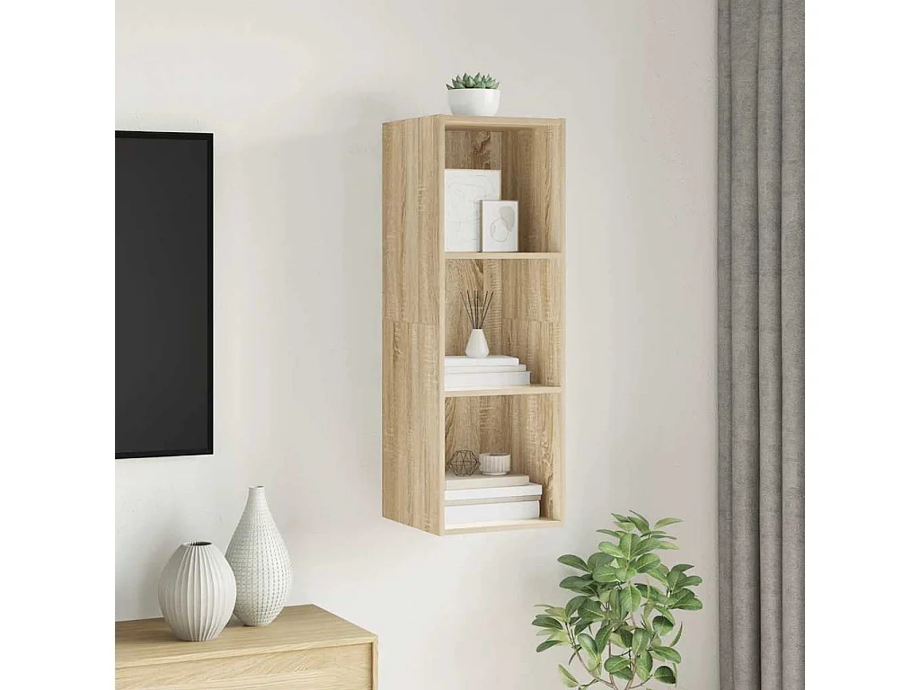 Berkfield Wall-mounted TV Cabinet Sonoma Oak 37x37x107 cm Engineered Wood