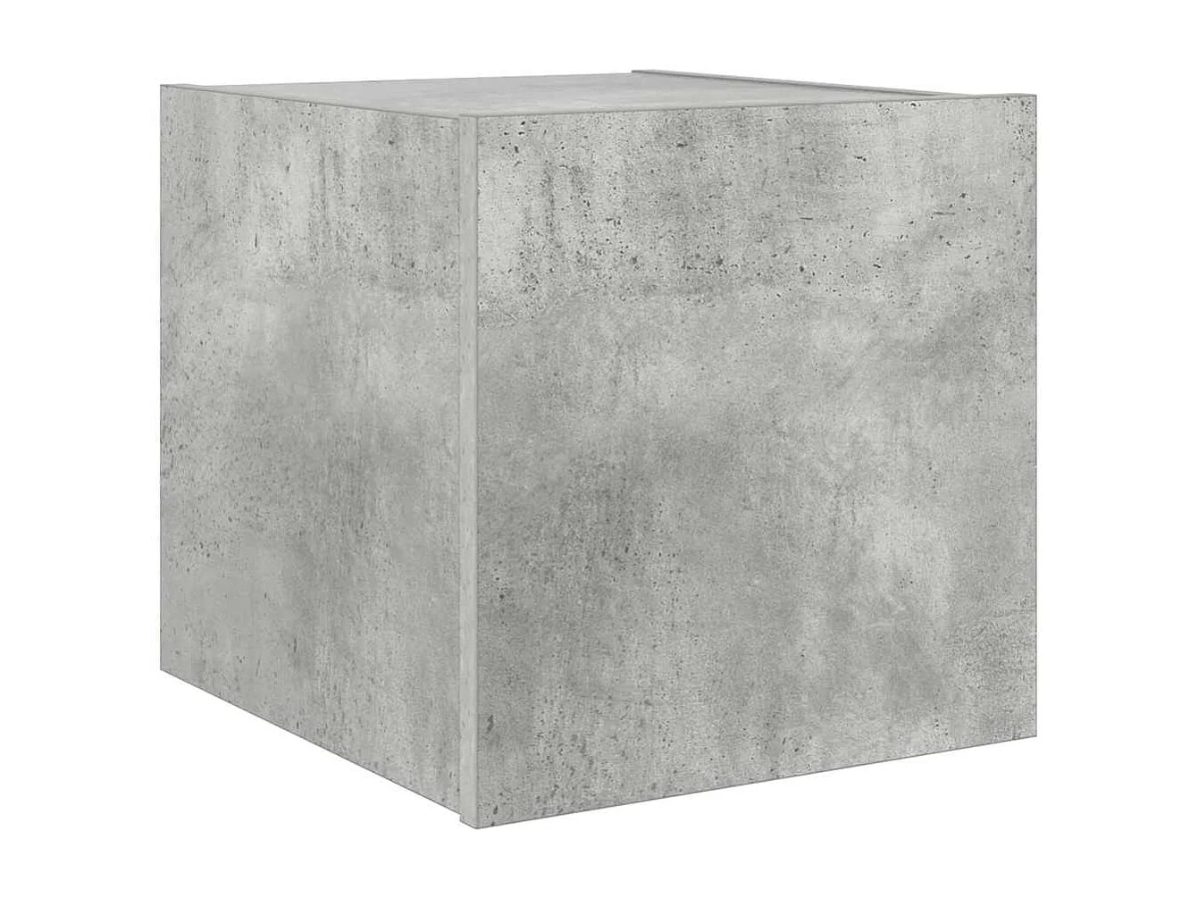 Berkfield TV Wall Cabinet with LED Lights Concrete Grey 30.5x35x30 cm