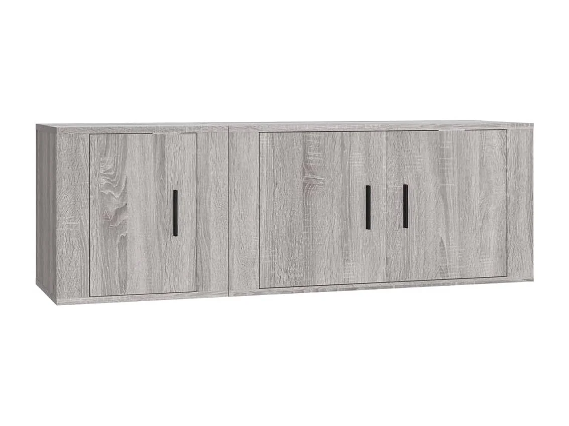 Berkfield 2 Piece TV Cabinet Set Grey Sonoma Engineered Wood