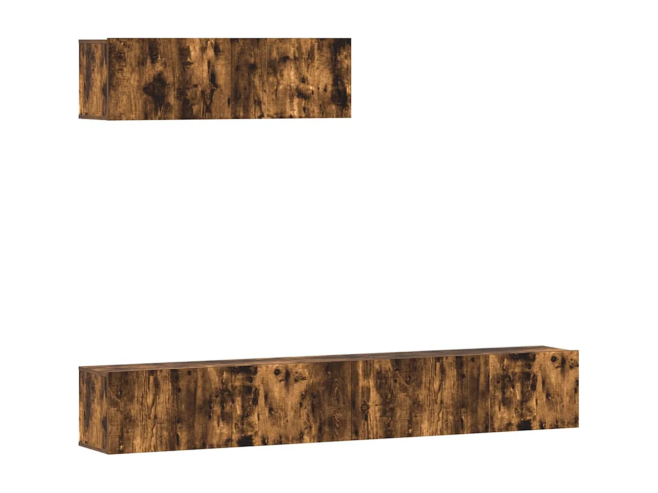 Berkfield 3 Piece TV Cabinet Set Smoked Oak Engineered Wood