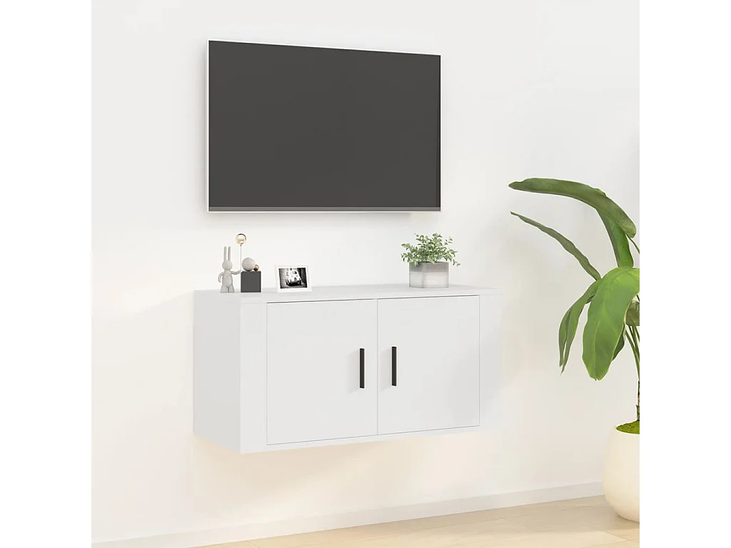 Berkfield Wall Mounted TV Cabinet White 80x34.5x40 cm