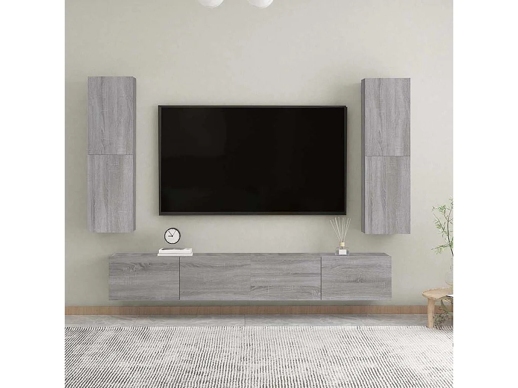 Berkfield Wall-mounted TV Cabinet Grey Sonoma 30.5x30x110 cm