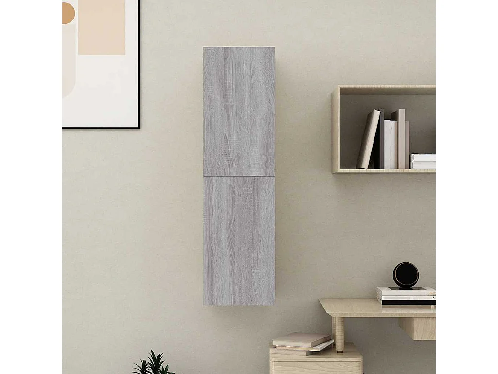 Berkfield Wall-mounted TV Cabinet Grey Sonoma 30.5x30x110 cm