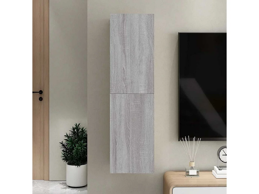 Berkfield Wall-mounted TV Cabinet Grey Sonoma 30.5x30x110 cm