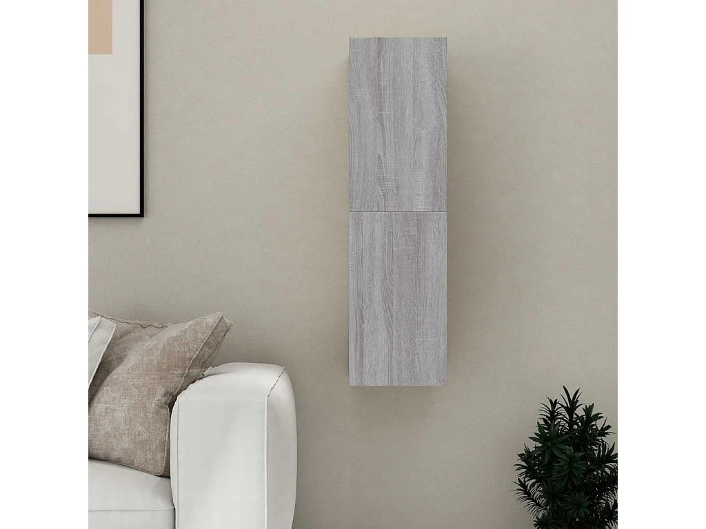 Berkfield Wall-mounted TV Cabinet Grey Sonoma 30.5x30x110 cm
