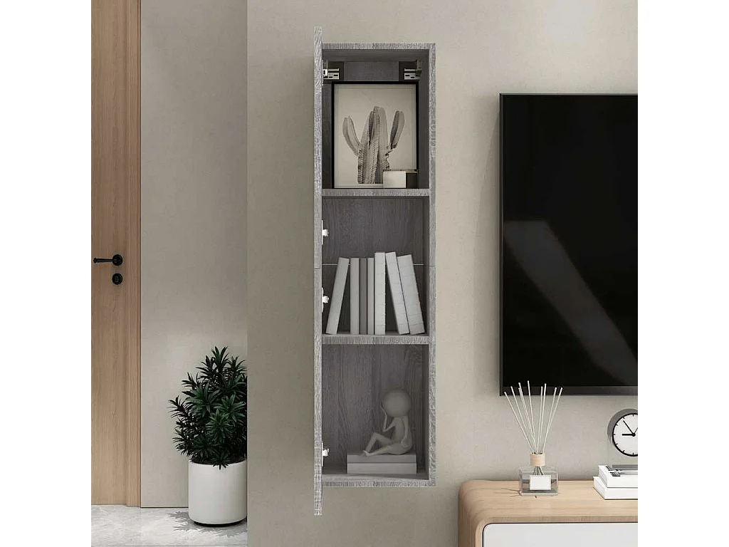 Berkfield Wall-mounted TV Cabinet Grey Sonoma 30.5x30x110 cm