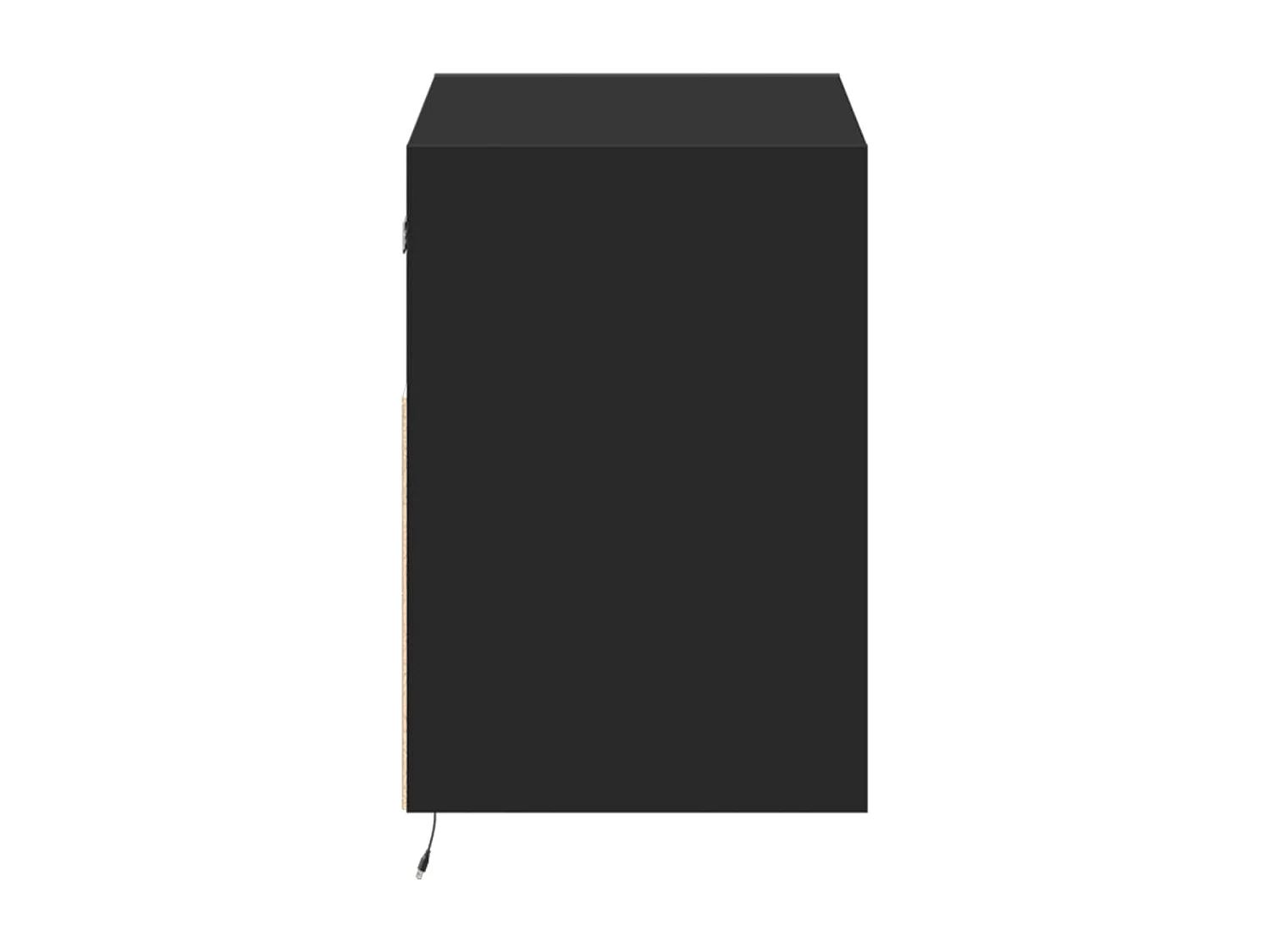 Berkfield TV Wall Cabinet with LED Lights Black 80x31x45 cm