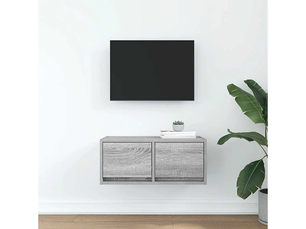 Berkfield TV Cabinet Grey Sonoma 60x31x25.5 cm Engineered Wood