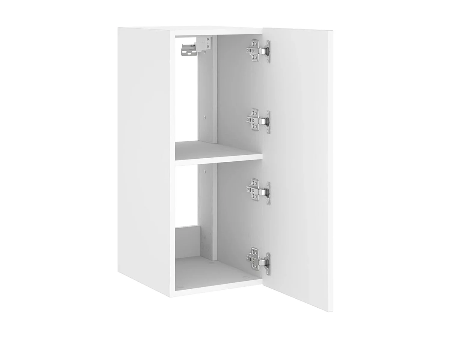 Berkfield TV Wall Cabinet with LED Lights White 30.5x35x70 cm
