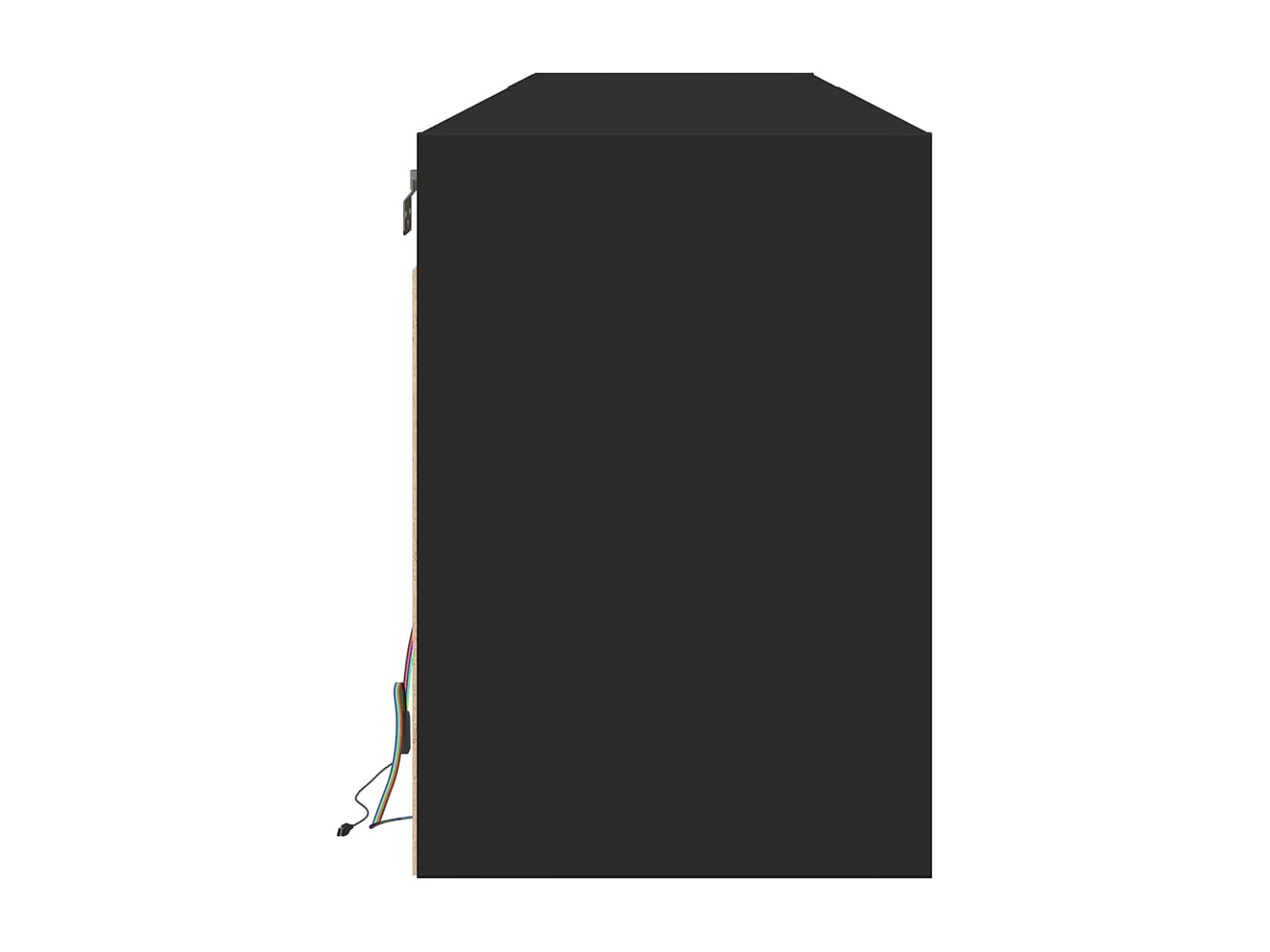 Berkfield TV Wall Cabinet with LED Black 180x31x45 cm