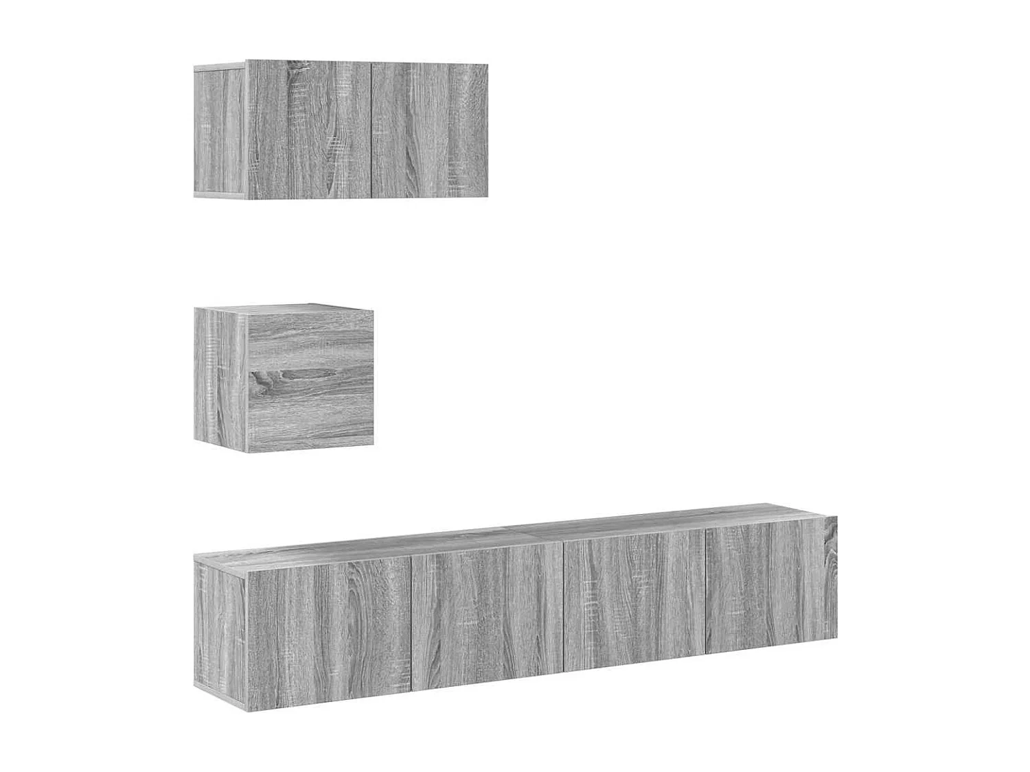 Berkfield 4 Piece TV Cabinet Set Grey Sonoma Engineered Wood