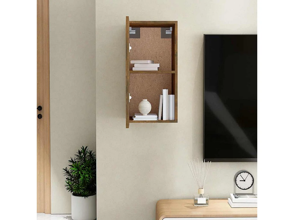 Berkfield TV Cabinet Smoked Oak 30.5x30x60 cm Engineered Wood