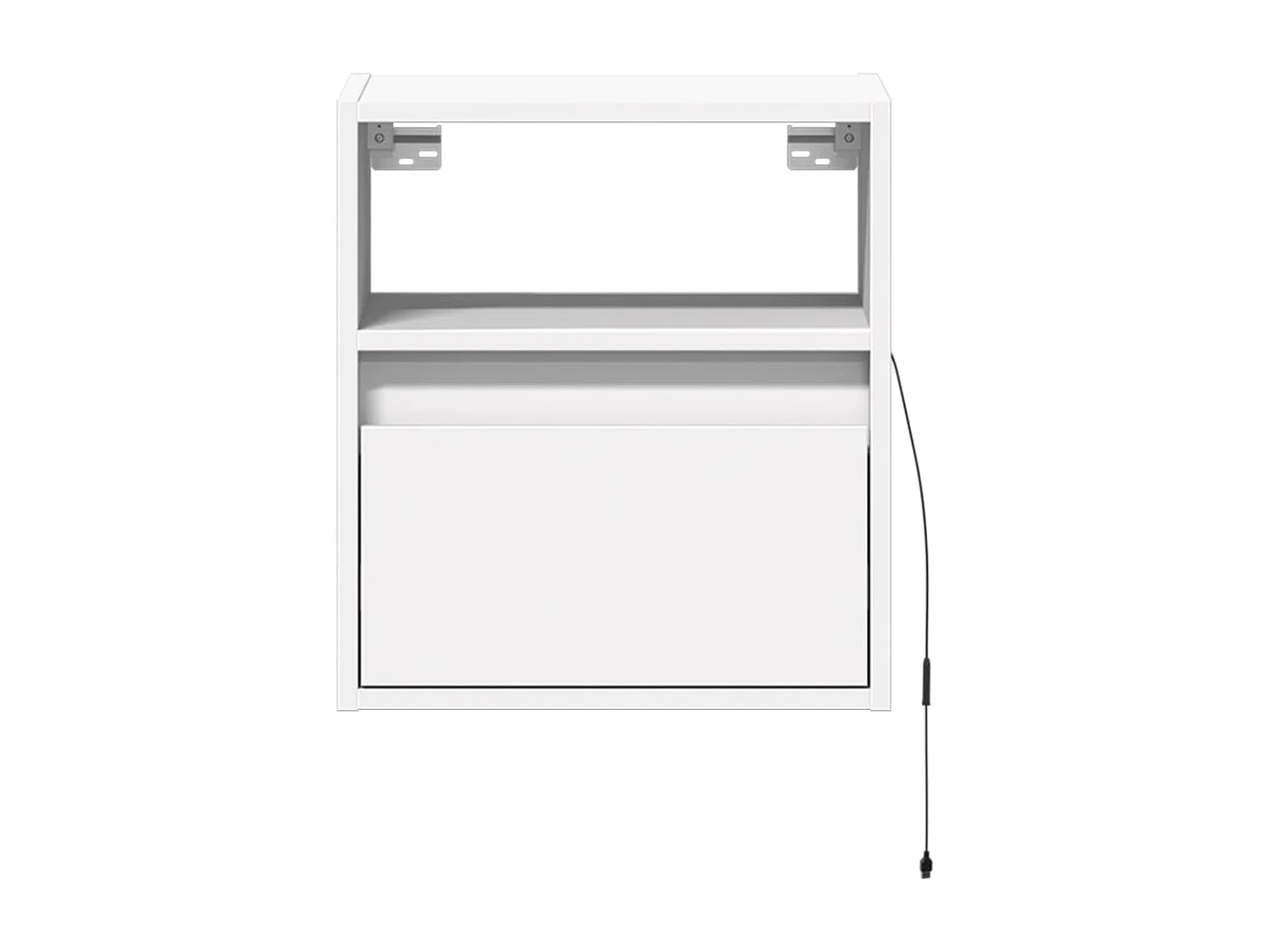 Berkfield TV Wall Cabinet with LED Lights White 41x31x45 cm