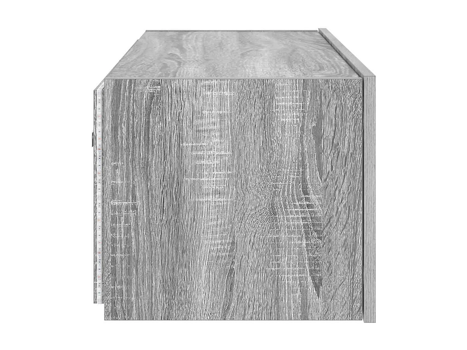 Berkfield TV Wall Cabinet with LED Lights Grey Sonoma 80x35x31 cm