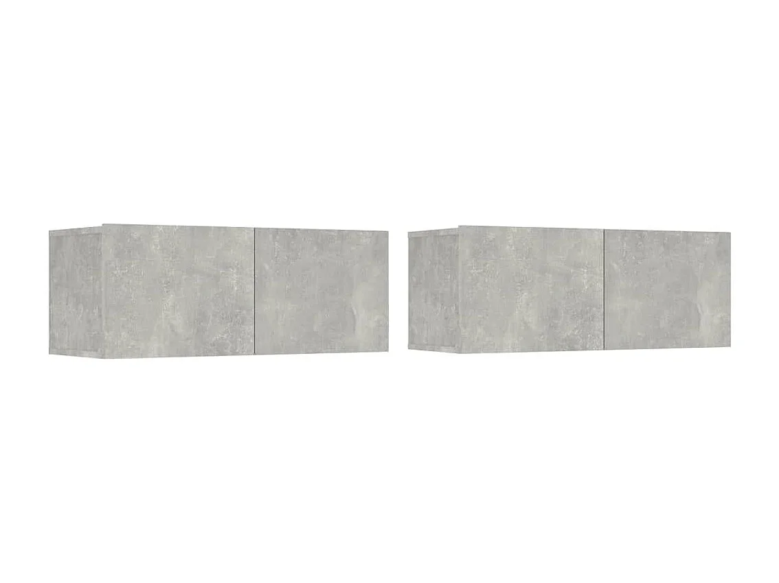 Berkfield 4 Piece TV Cabinet Set Concrete Grey Engineered Wood