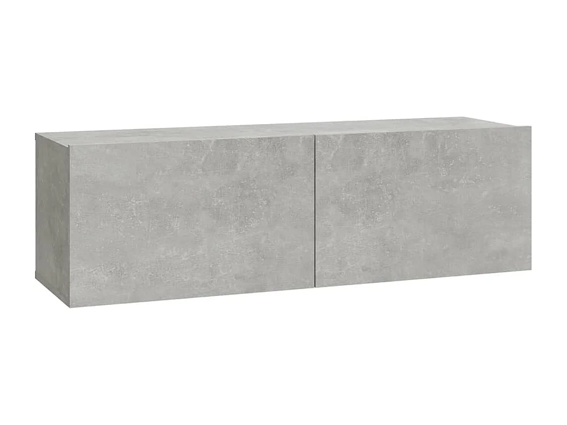Berkfield 4 Piece TV Cabinet Set Concrete Grey Engineered Wood