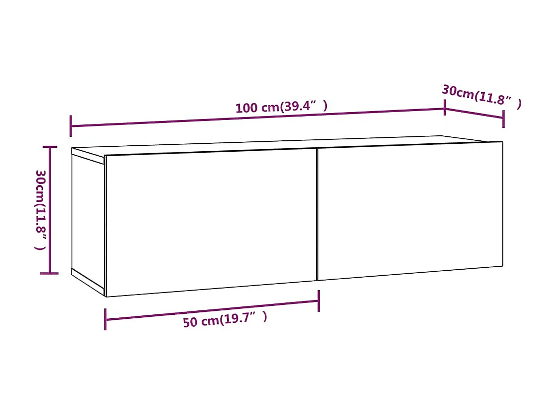 Berkfield 4 Piece TV Cabinet Set Concrete Grey Engineered Wood