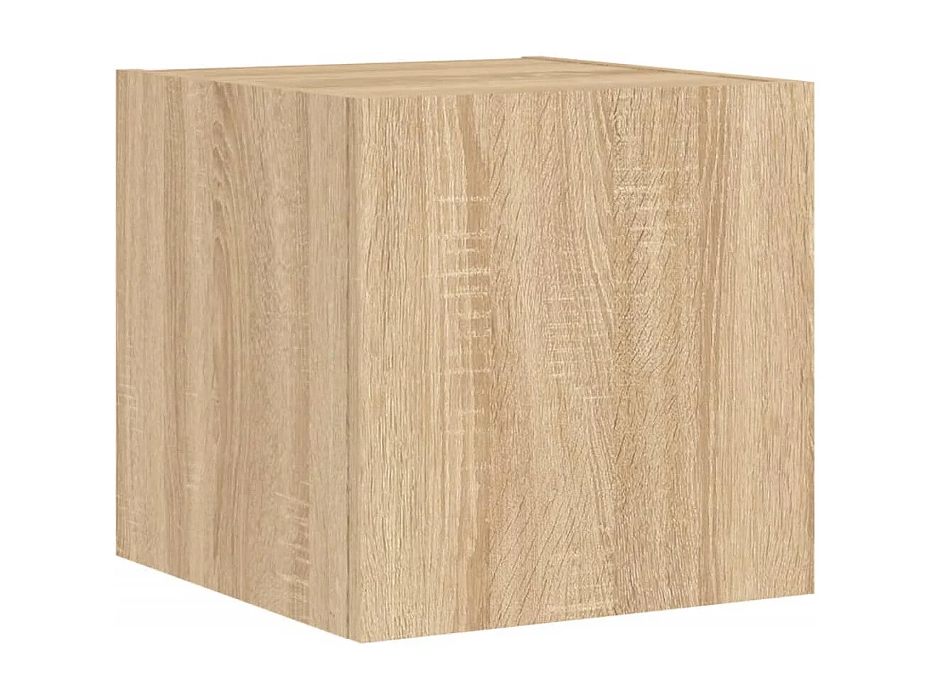 Berkfield 4 Piece TV Wall Cabinets with LED Lights Sonoma Oak