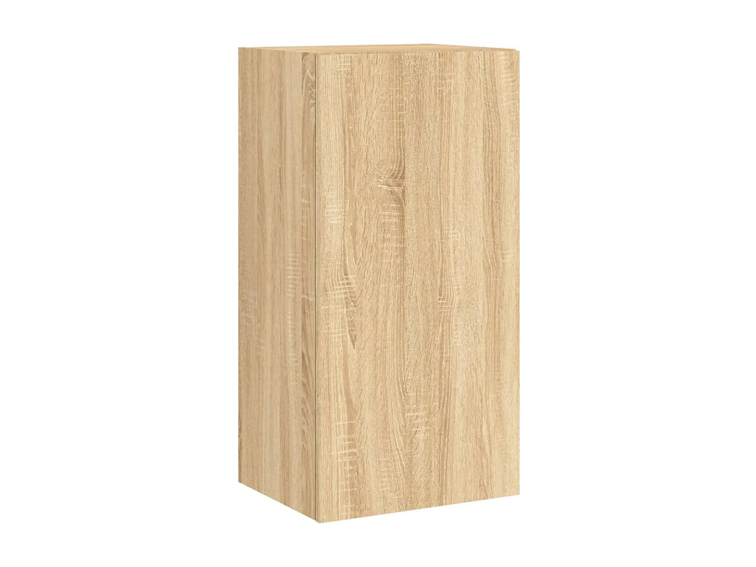 Berkfield 4 Piece TV Wall Cabinets with LED Lights Sonoma Oak